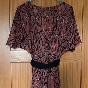 Bohemian Paisley Dress w/Versatile Sash - Made by Sarah Bibb, Portland, Size S/M
